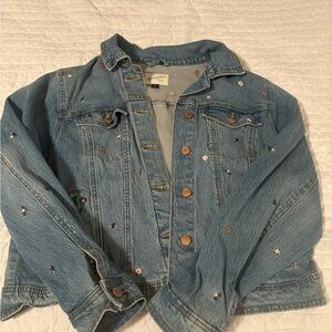 Universal Thread Light Blue Embroidered Jean Jacket